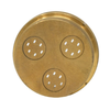 Tag alternatif : OMCAN 21631 Bronze Pasta Machine Die pour 1,8 mm Tagliolini bronze disque de matrice en gros plan