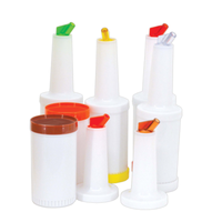 Omcan 80161 Professional Drink Bar Mix Pourer System for 12 Bottles pourer bottles set with color-coded spouts