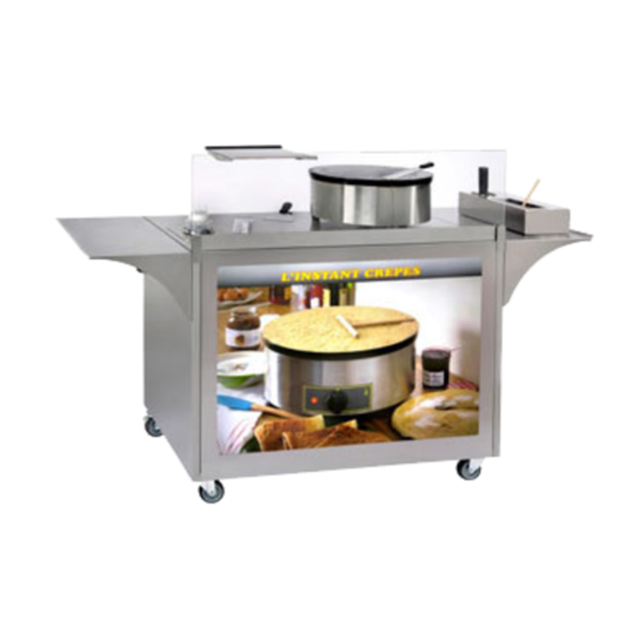 Equipex MC-04 Mobile Vending Crepe Cart 39.4 x 23.6 Inches