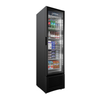Omcan 41215 Elite Series 19-Inch Glass Door Merchandiser Refrigerator Displaying Beverages And Packaged Foods
