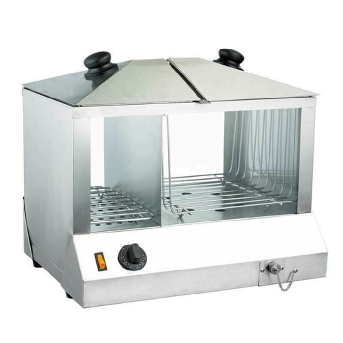 Omcan 43215 Hot Dog Steamer with 200 Dog and 60 Bun Capacity