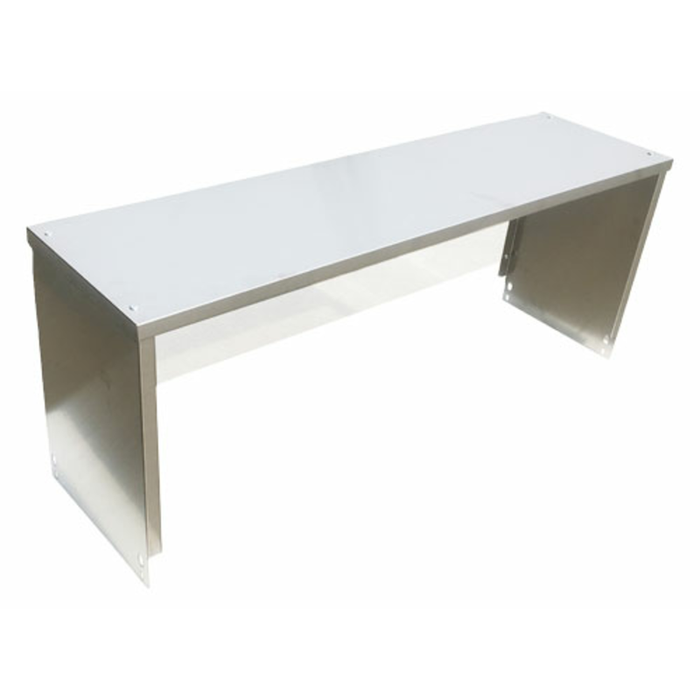 Étiquette alternative : Omcan 47022 Protège-éternuement de 44" pour table à vapeur à 3 casseroles Buffet portative en acier inoxydable bouclier alimentaire pour table à vapeur à 3 plateaux