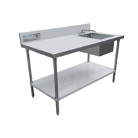Thorinox TWTS-3048-RS 48" x 30" Work Table with Right Prep Sink