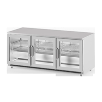 Réfrigérateur de comptoir Infrico IUC-UC72RCR, 2 portes, 612 L