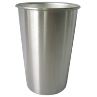 Étiquette alternative : Omcan 46506 Gobelet métallique durable de haute qualité pour distributeurs de jus et boissons gobelet en acier inoxydable