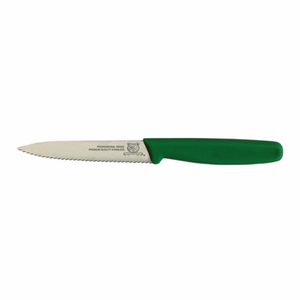 Omcan 11496 Professional 2-1/2" Blade Stainless Steel Paring Knife for Precision green handle serrated paring knife