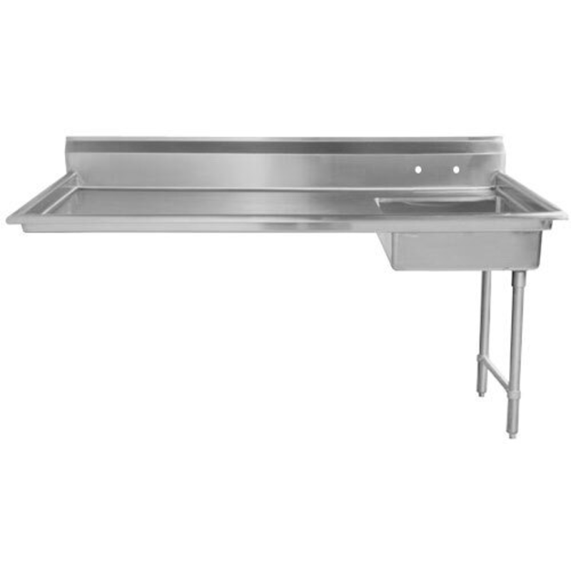 Right Side Soiled Stainless Steel Dish Table Designed For Efficient Commercial Dishwashing
