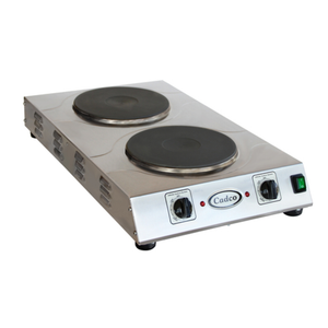 Cadco CDR-3K 15" Wide Countertop Electric Hot Plate Double Burner