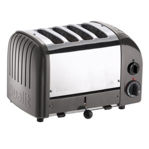 Cadco CTW-4M(220) Commercial 4-Slot Pop-Up Toaster, 13.5" Wide