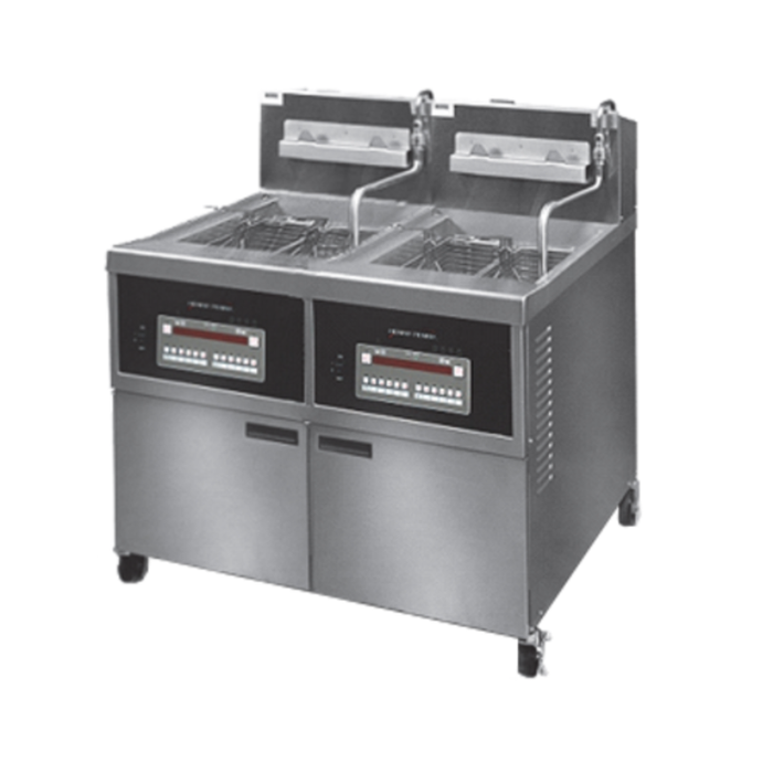 Henny Penny OFG342 180 lb. Capacity Two-Well Gas Open Fryer
