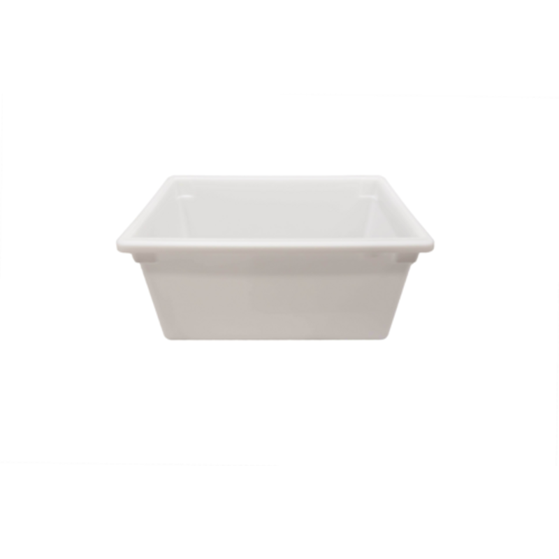 53 Qt Food Storage Container In White Durable Polypropylene For Hygienic Food Storage Solutions.