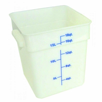 Omcan 80206 18 Quart Square Polypropylene Food Storage Container