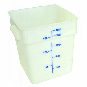 Omcan 80206 18 Quart Square Polypropylene Food Storage Container