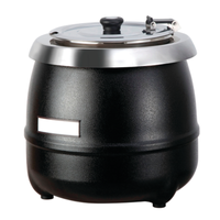 Global Solutions GS1650 10.5 Qt. Commercial Black Soup Kettle