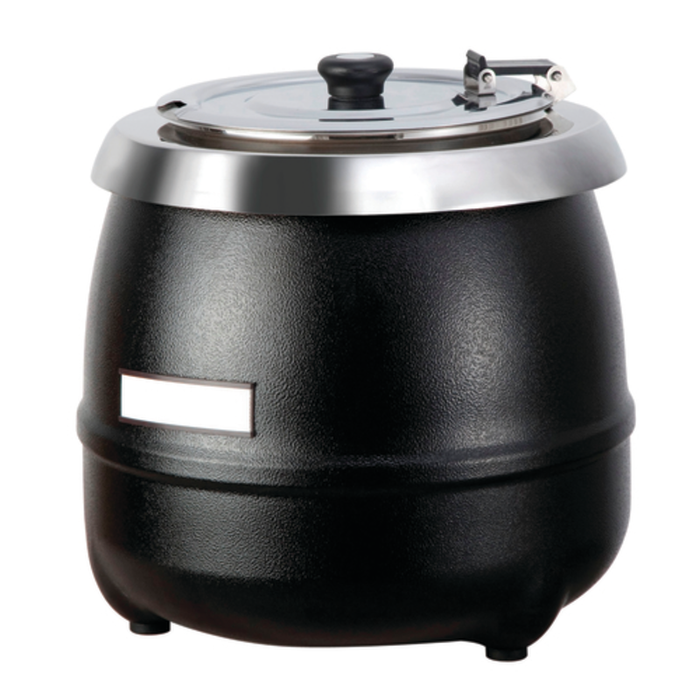 Global Solutions GS1650 10.5 Qt. Commercial Black Soup Kettle