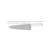 OMCAN 12025 8-Inch Blade Professional Chef's Knife With White Handle For Precise Slicing And Dicing.