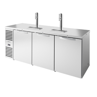 True TDR84-PTSZ1-L-S-SSS-SSS-1 84-Inch Refrigerated Pass-Thru Draft Beer Cooler