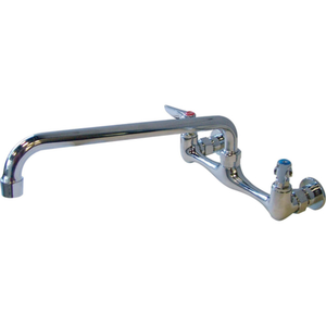 Omcan 23517 Splash Mount Faucet 8" Center 14" Spout