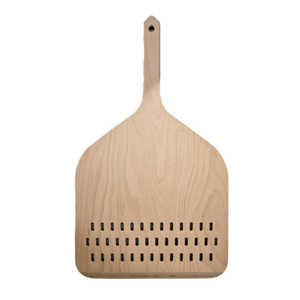 Omcan 81226 Commercial Aluminum Pizza Peel with 40-inch Overall Length perforated pizza peel for transferring pizzas in oven