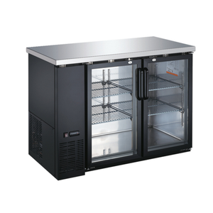 Armoire réfrigérée de bar arrière à deux sections OMCAN 50058 de 123,9 cm