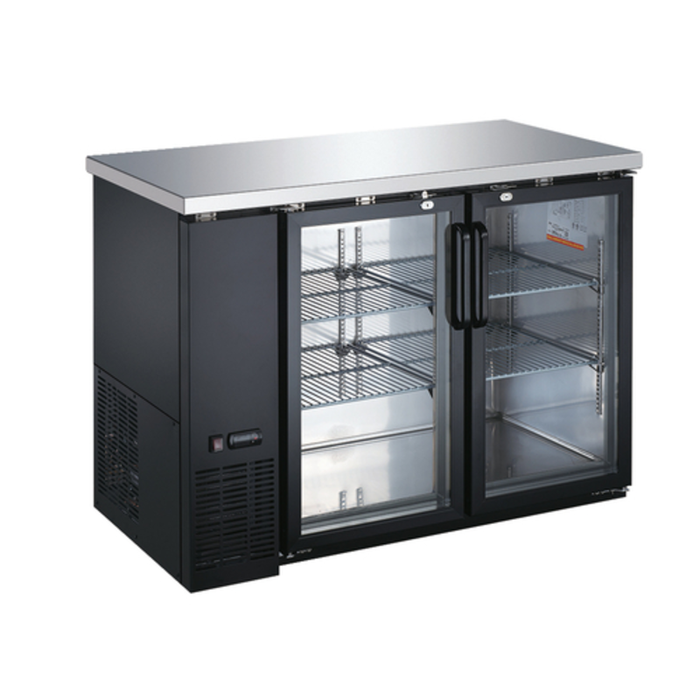 OMCAN 50058 48.8" Two-Section Refrigerated Back Bar Cooler Cabinet