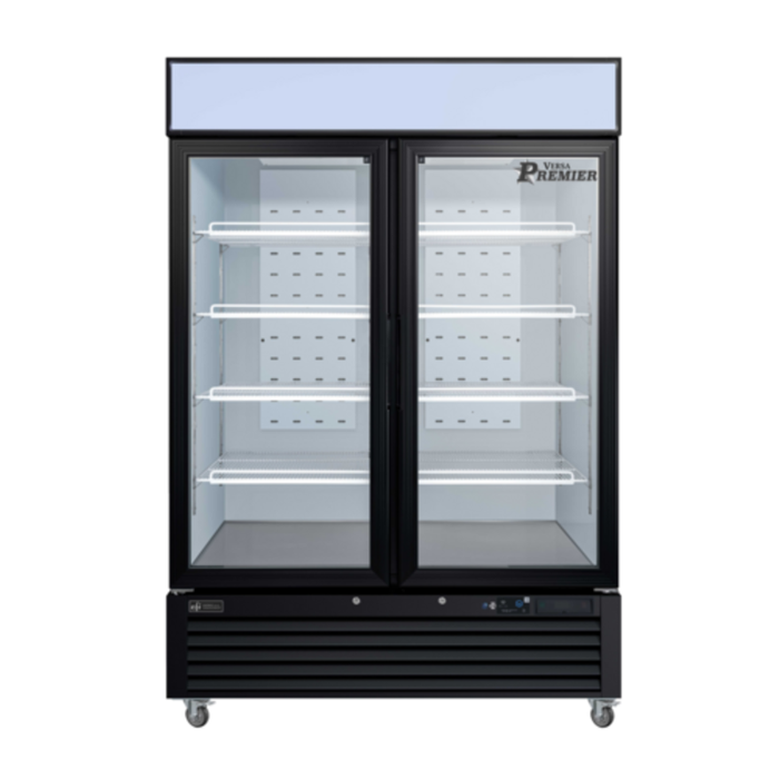 EFI Versa Premier F2-54GDVCP 54" Reach-In Glass Door Freezer For Commercial Use With Shelves