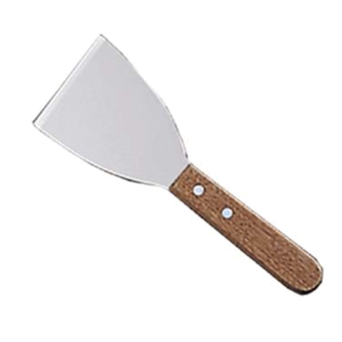 S-117 Wood Handle Dough Cutter Scraper 3" x 4" Blade