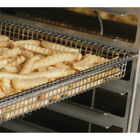 Fry Basket For Combitherm Oven Holding Crispy French Fries In A Commercial Kitchen.