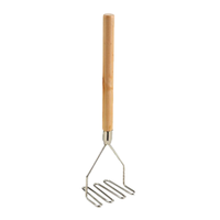 Étiquette alternative : Omcan 80397 écraseuse de pommes de terre robuste de 36 pouces pour cuisines commerciales avec poignée en bois et tête en acier inoxydable