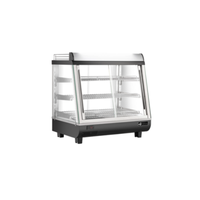 Alt Tag: EFI 4.8 Cu.Ft. Countertop Heated Food Display Merchandiser Case slanted glass heated countertop display case with shelves