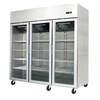 EFI C3-78GDSVC Three-Door Glass Refrigerator Merchandiser With Spacious Interior And Adjustable Shelves.