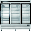 EFI C3-82GDSVC 81.9" 77 cu. ft. Glass Door Merchandiser Refrigerator for beverage and food display.