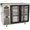 EFI CBBSGD2-28-48VCP 28-Inch Wide Commercial Refrigerated Back Bar Cabinet with glass doors, stainless steel commercial bar cooler