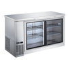 EFI CBBSGDS2-60CC 60.8" Back Bar Sliding Glass Door Cooler With Stainless Steel Finish And Two Glass Doors