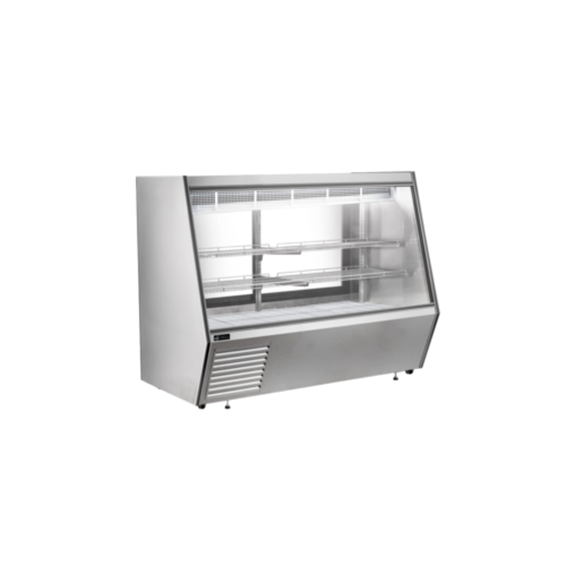 EFI CDCSS-72 Refrigerated Deli Showcase with Stainless Steel Exterior and Tempered Glass Display