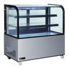 Curved Glass Refrigerated Bakery Display Case With LED Lighting And Shelves For Desserts And Baked Goods