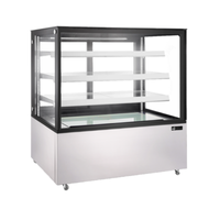 Alt Tag: EFI CGSM-4956 48.9 Inch Refrigerated Straight Glass Display Case stainless steel refrigerated bakery display case with glass panels