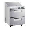 EFI CSDW2-27VCP 27.5" Sandwich Prep Table 27 Inch With Two Drawers And Stainless Steel Exterior