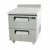 Alt Tag: EFI 27.5-inch Two-Drawer Stainless Steel Refrigerated Work Top Counter with two drawers and stainless work surface