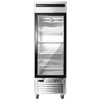 EFI F1-27GDSVC-L 27.2" Refrigerated Curved Glass Deli Display Case upright glass-door refrigerated display cooler with shelves