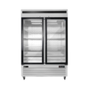 EFI F2-54GDSVC Two-Section Glass Door Freezer With Sleek Stainless Steel Exterior And Transparent Doors