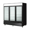 EFI F3-82GDVC Three-Section Merchandiser Freezer With Glass Doors For Product Visibility