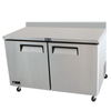 Worktop Freezer For Commercial Kitchen - efi FWDR2-60VC 60.2" Work Top Freezer With Stainless Steel Finish.