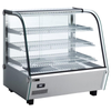 27 Inch Heated Display Case with Sleek Design and Four Shelves for Showcasing Hot Foods