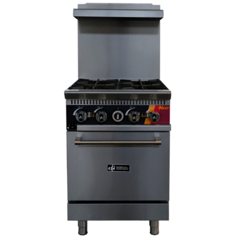 EFI HRG24-4B-CV-P 24 Inch LP Gas Convection Oven Featuring Four Burners And Stainless Steel Construction