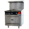 EFI HRG36-24GM-2B-N 36 Inch Natural Gas Restaurant Range With Griddle And Open Burners