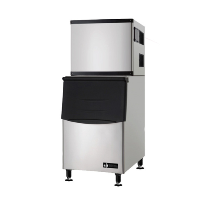 Alt Tag: EFI IM-500 Air-Cooled Cube Ice Maker 500 lbs Production with 400 lb storage bin, commercial air-cooled cube ice machine