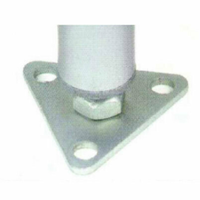 EFI N-AF Heavy-Duty Foot Plate for Commercial Wire Shelving base plate mounted on post for stable commercial shelving support