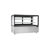 EFI NDCGSM-7348 72.4" 21.5 cu.ft. Neutral Showcase Display Case With Clear Glass Front And Stainless Steel Base
