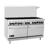 EFI RCTRS-10B-P 60" Restaurant Liquid Propane Gas Range stainless steel commercial kitchen range with oven